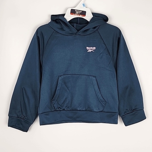 Reebok Youth Girls 2 Pc Set Matching Hoodie Sweatpants Hoops  Blue Teal Sz 4-5YA - Picture 3 of 10